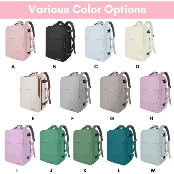 Travel Backpack for Women Carry On Laptop Bag USB Port Shoe Pouch TSA - Picture 2 of 9